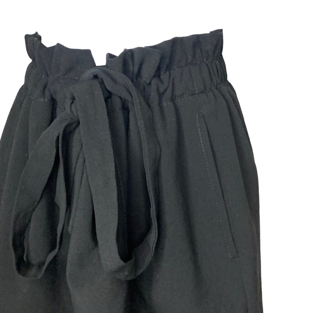 Max Studio Front Tie Drawstring Black Skirt With Big Pockets Lined Size 8 NWT - Picture 12 of 16